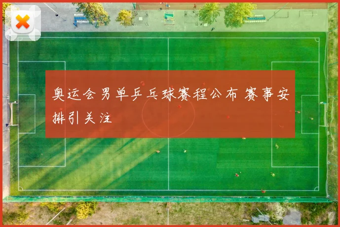 奥运会男单乒乓球赛程公布 赛事安排引关注